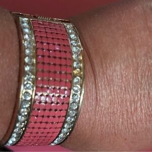 Pink Bangle Hinged Bracelet NWT